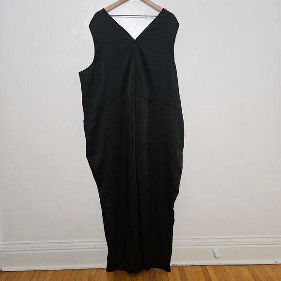 Universal Standard Luna Satin Sleeveless Jumpsuit XL 26-28 Plus Black - Picture 8 of 12